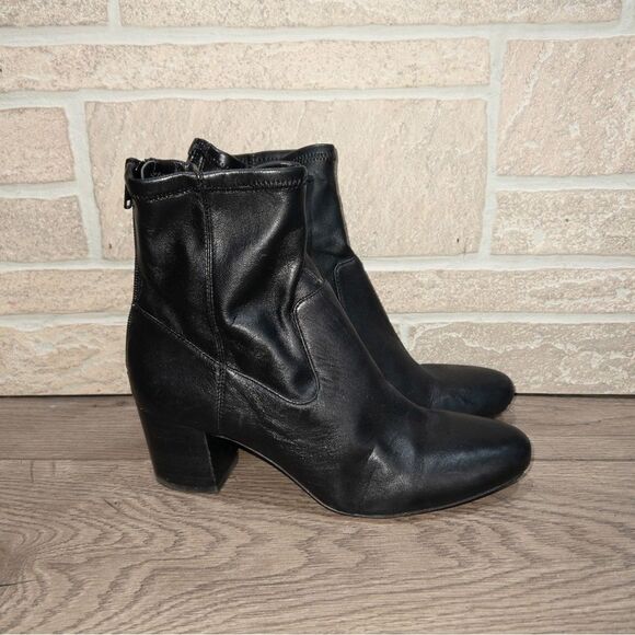 Sole Society Black Pasil Heeled Ankle Booties Size 6.5‎ - Picture 1 of 5